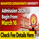 Mahayogi Gorakhnath University Admission 2026 to Begin From March 16; Check Fee Details Here